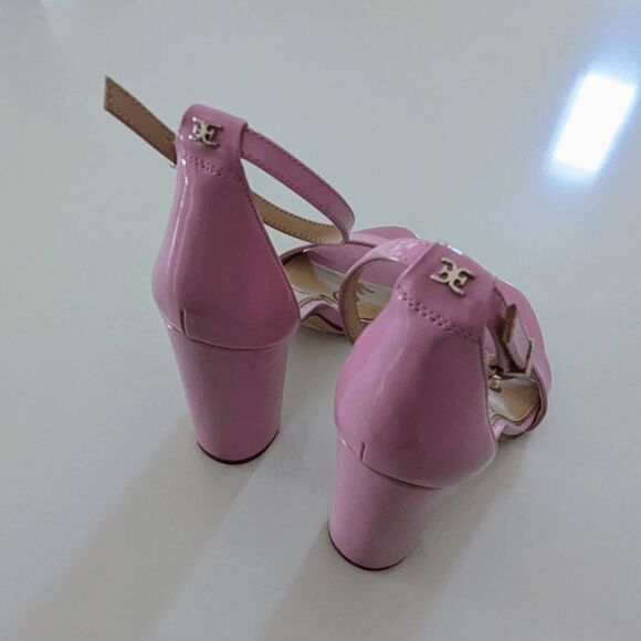 Sam Edelman Yaro Block Heel Sandal Ankle Strap Bubblegum Pink Chunky 7 Barbie - Picture 5 of 10